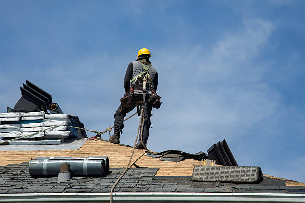 Professional Gutter Installation technician working in Genoa, CO